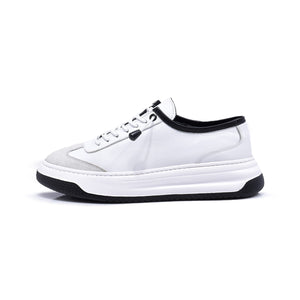 Normandy Genuine Leather Elastic Lace Chunky Sneaker