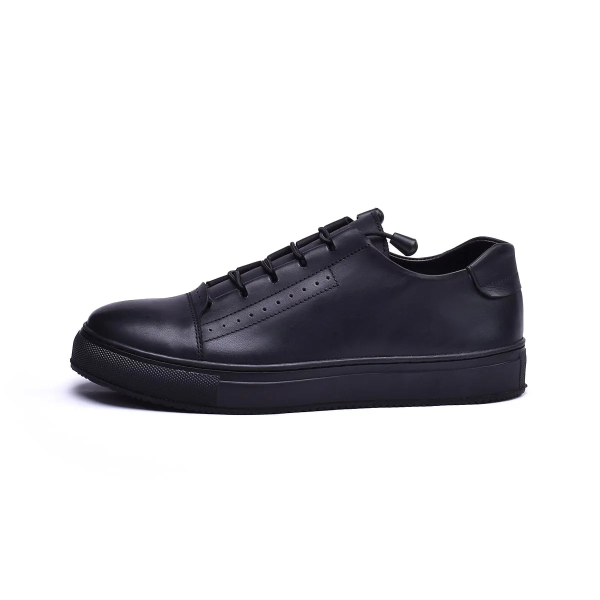 Normandy Genuine Leather Elastic Lace Sneaker