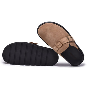 Normandy Premium Genuine Leather Buckle Mules