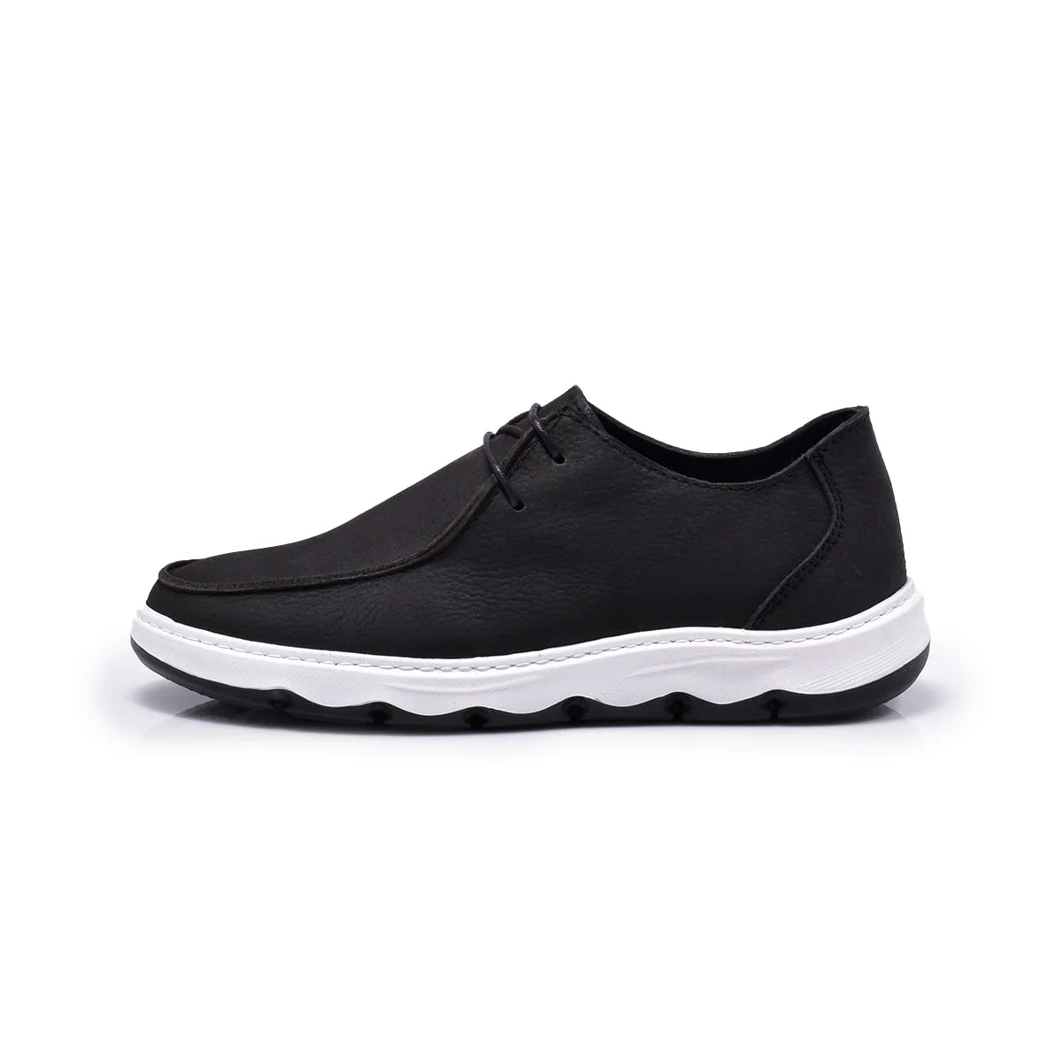 Normandy Premium Nubuck Leather Wave-Sole Sneaker