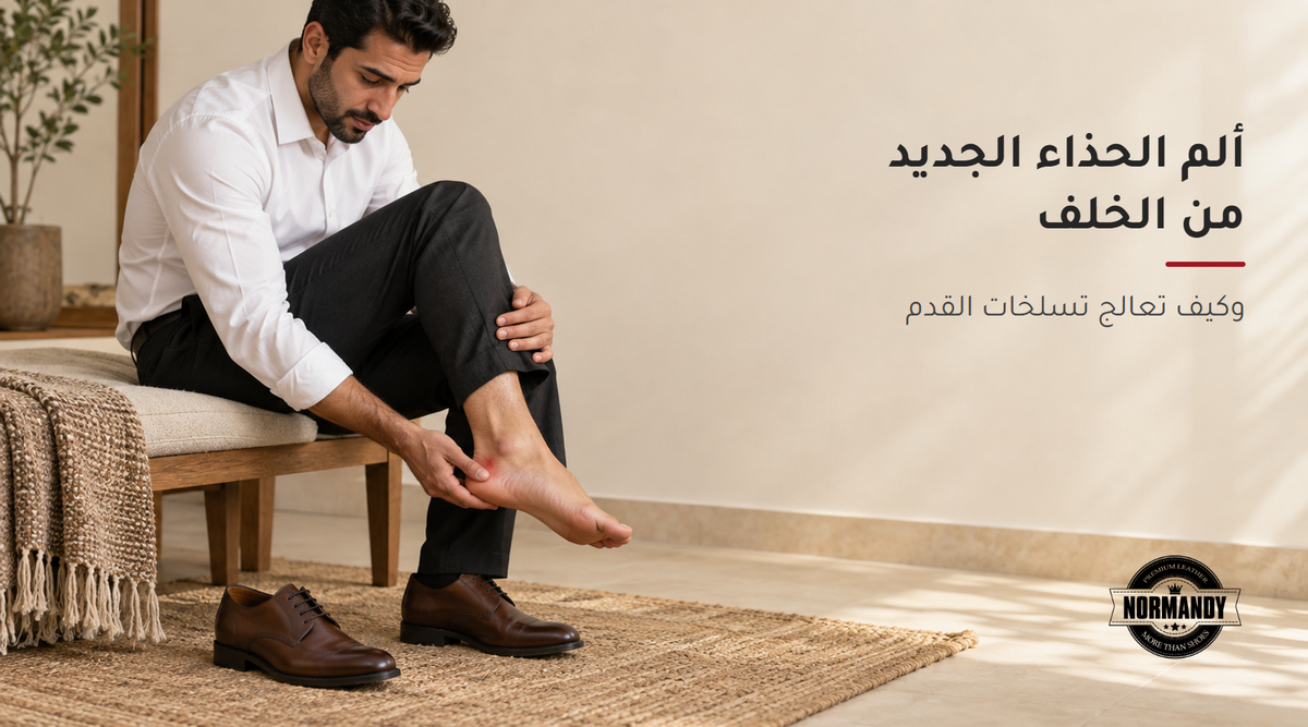 احتكاك الحذاء الجديد بالجزء الخلفي من القدم