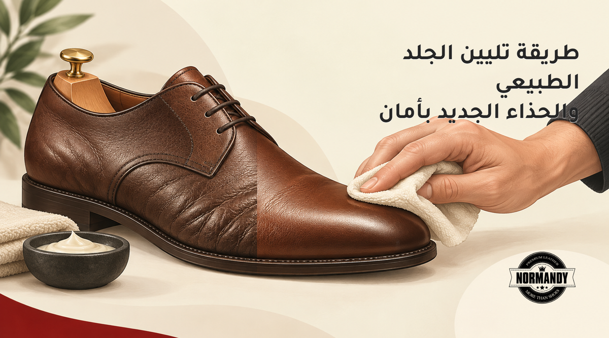 تليين الحذاء الجديد المصنوع من الجلد الطبيعي