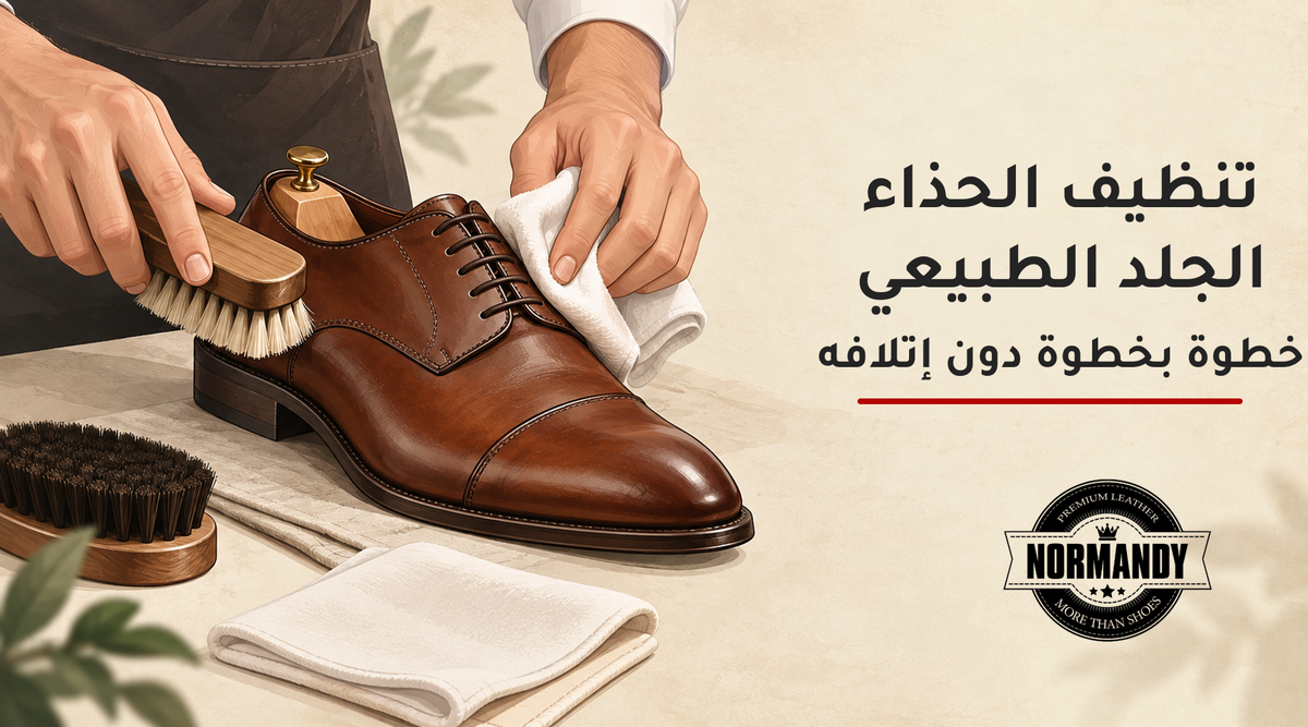 تنظيف الحذاء المصنوع من الجلد الطبيعي والعناية به