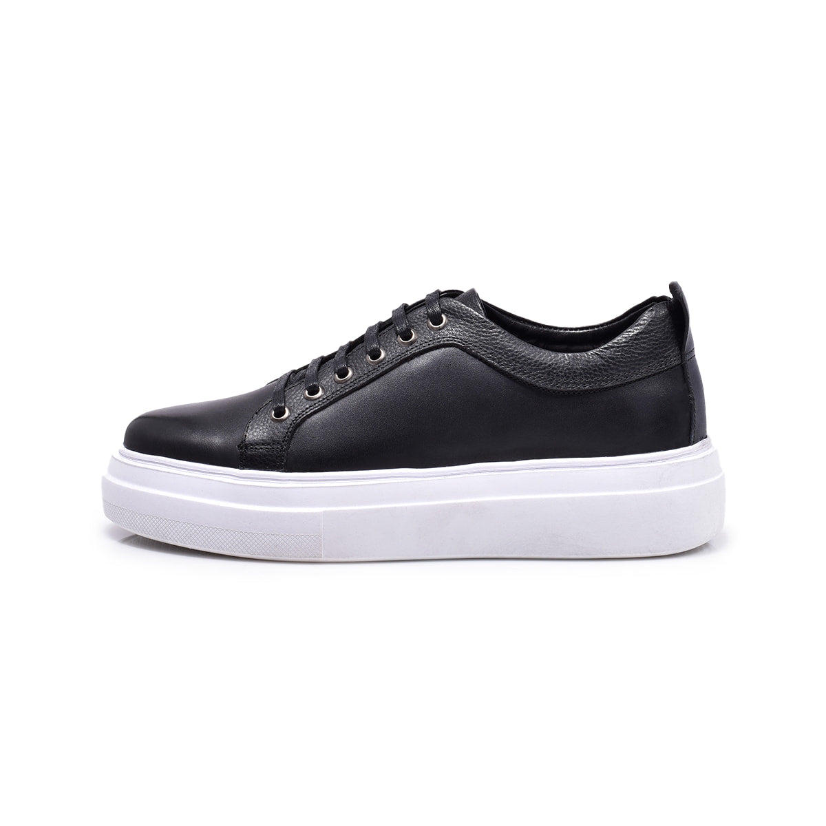 Normandy Premium Grained Leather Platform Sneaker