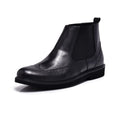 Normandy Genuine Leather Brogue Chelsea Half Boot
