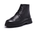 Normandy Genuine Leather Brogue Lace-up Half Boot