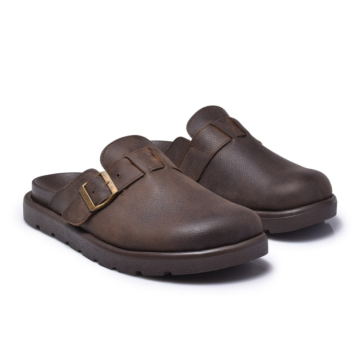 Normandy Premium Genuine Leather Buckle Mules