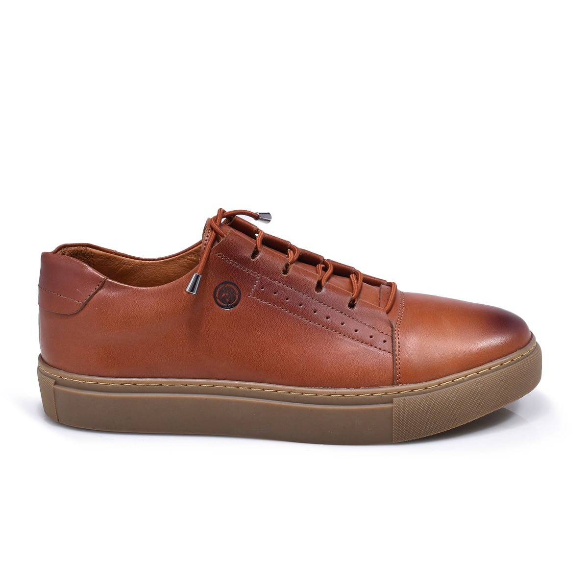 Normandy Genuine Leather Elastic Lace Sneaker