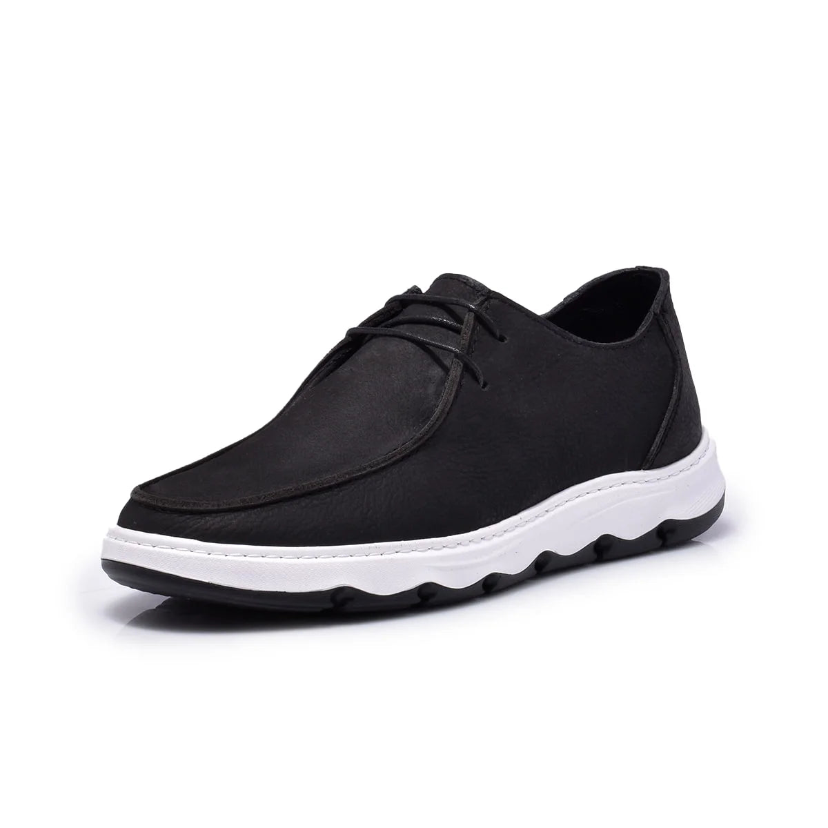 Normandy Premium Nubuck Leather Wave-Sole Sneaker