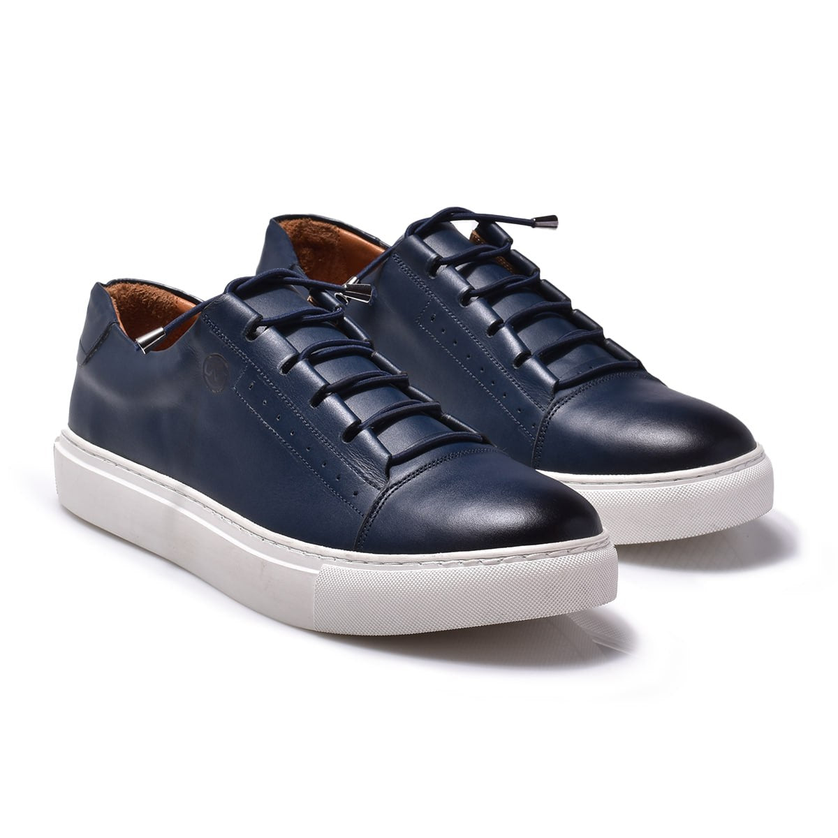 Normandy Genuine Leather Elastic Lace Sneaker