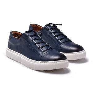 Normandy Genuine Leather Elastic Lace Sneaker