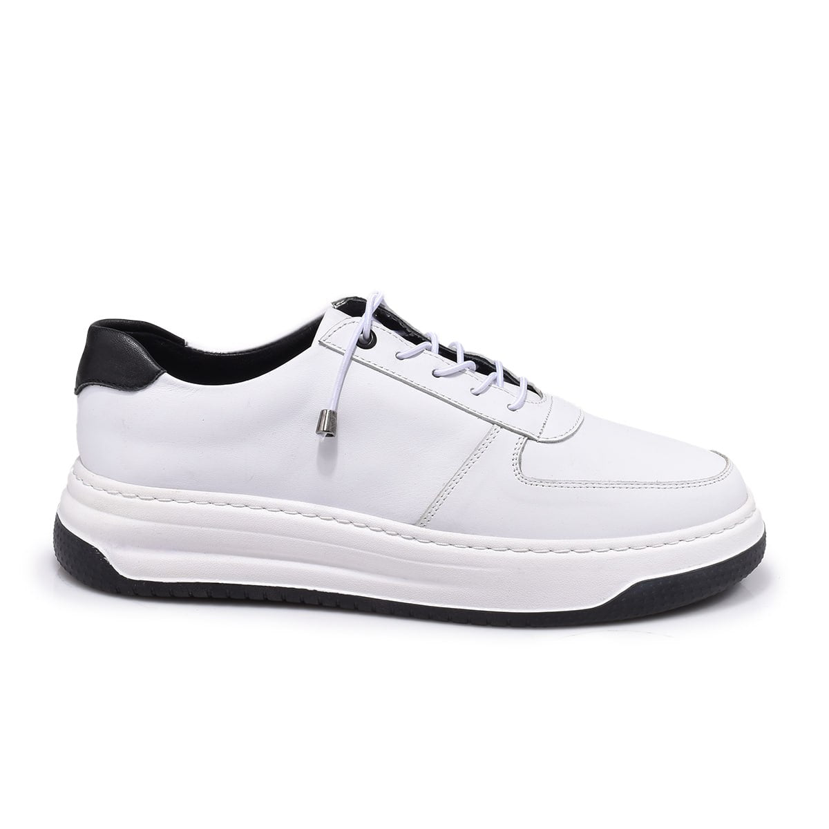 Normandy Genuine Leather Elastic Lace Chunky Sneaker