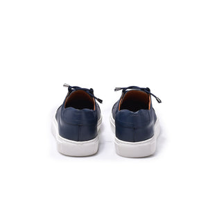Normandy Genuine Leather Elastic Lace Sneaker